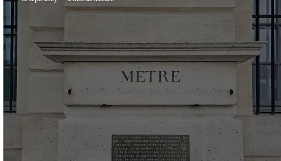 Mètre étalon gravé dans la pierre, Paris