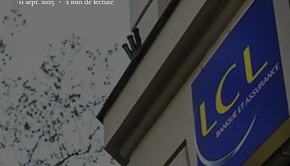Enseigne de la banque LCL